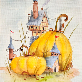 Тыквы и домики