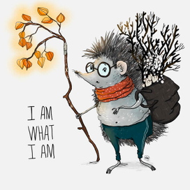 Дизайн персонажа Еж-путешественник