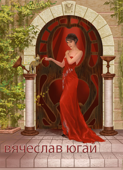 женщина в красном