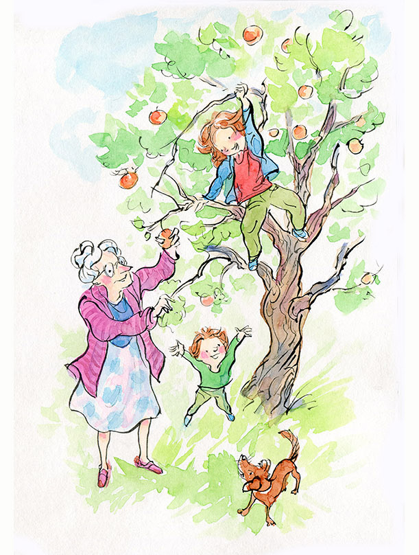 Дети у бабушки