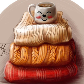 скетч-челлендж "уютный ноябрь"