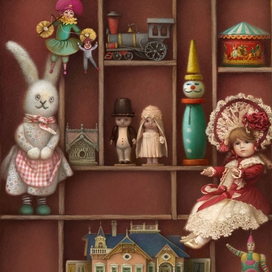 Полка с игрушками