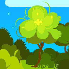 Иллюстрация для мобильного телефона - "Лес"