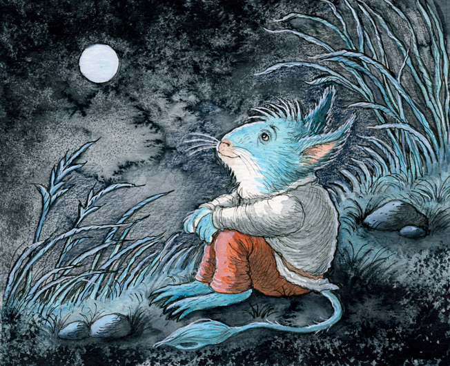 иллюстрация к сказке Насти Строкиной "Кит плывет на Север"