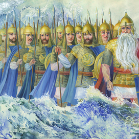 Все равны как на подбор, с ними дядька Черномор (Сказка о царе Салтане).