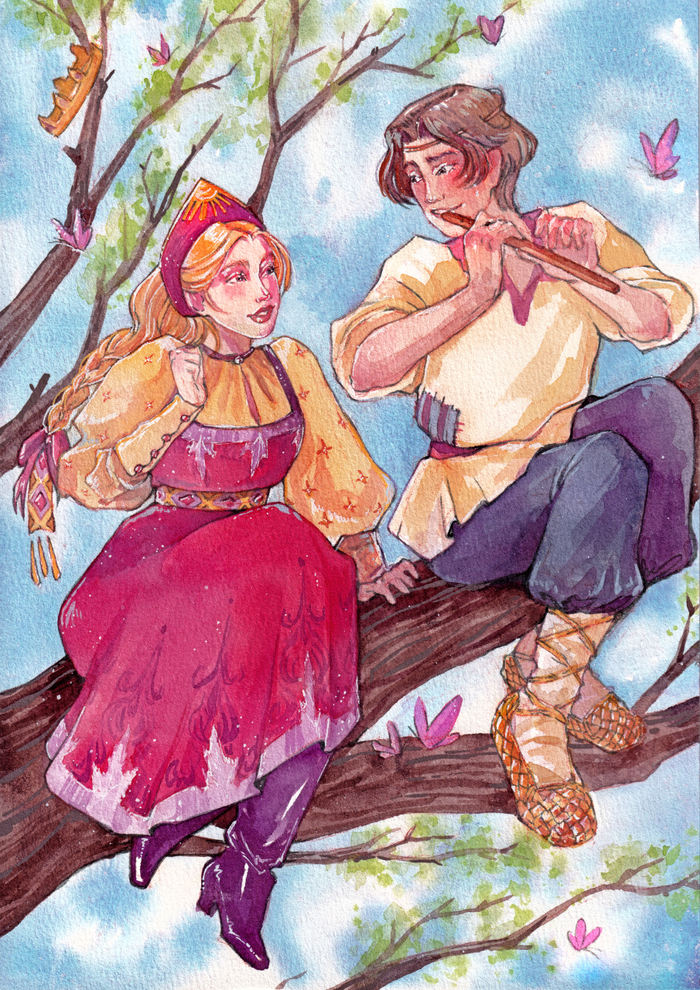 На деревце сидели... 