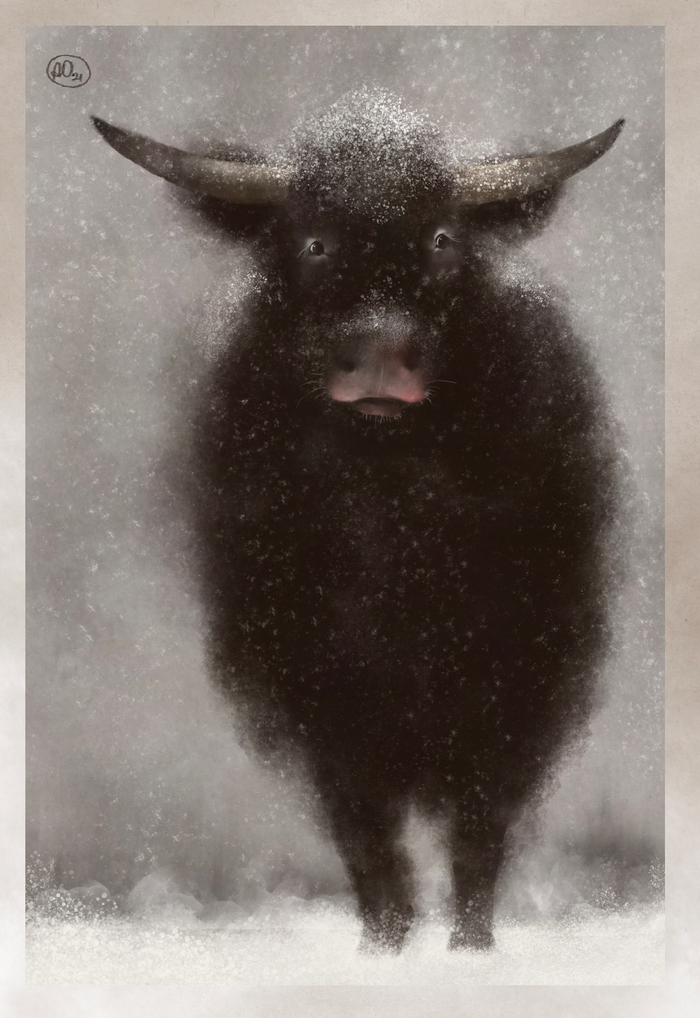 Задумчивая корова 