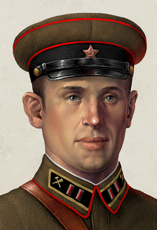 Военинженер в повседневной суконной гимнастёрке мирного времени 1941