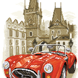 Винтажный сюжет с автомобилем-2