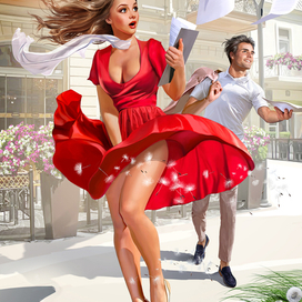 Унесенные ветром. Для календаря компании " Окна"