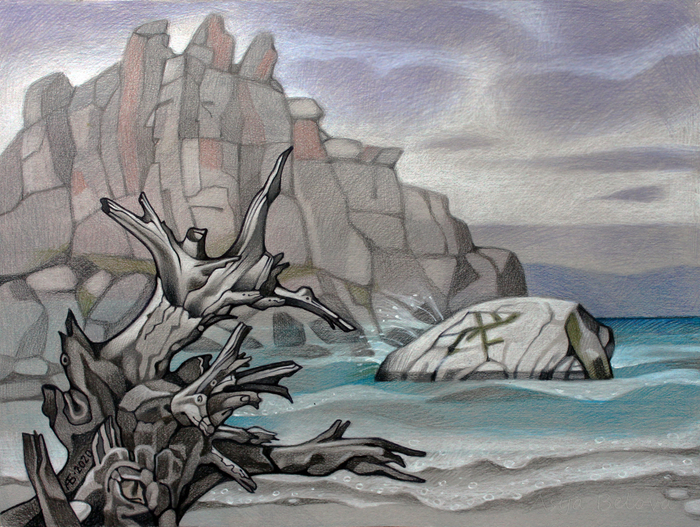 Руна на камне