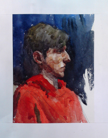 этюд акварель