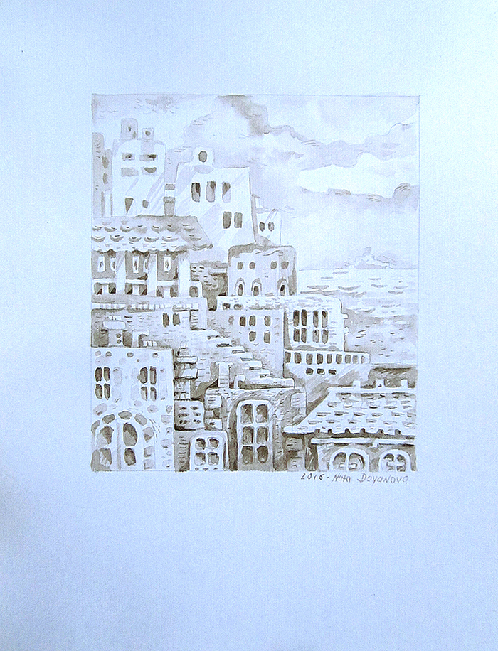 город на море