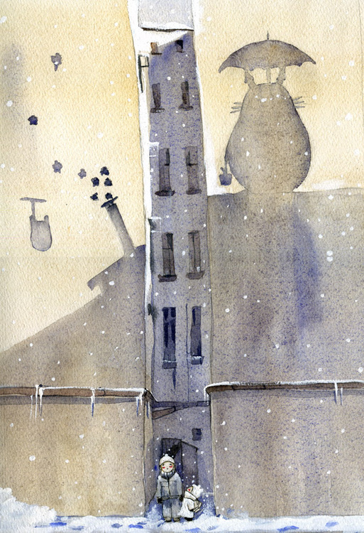 Тоторо в городе.