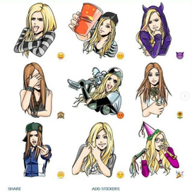 Стикеры  Avril Lavigne