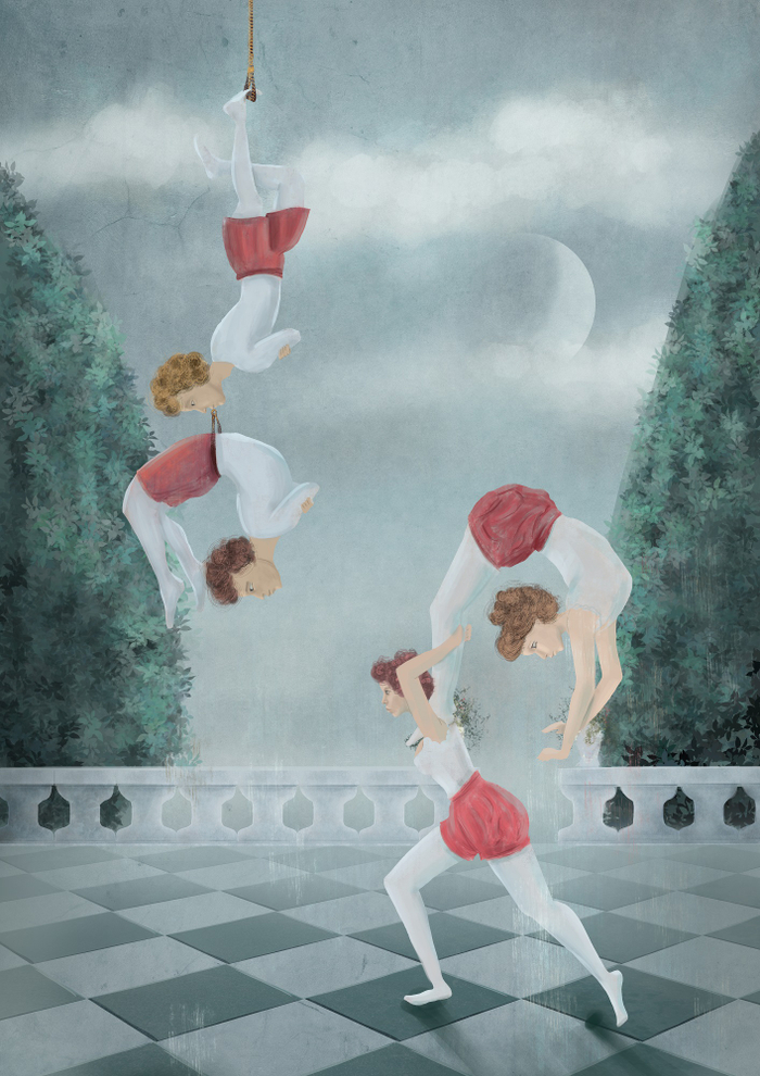 Гимнасты на балконе