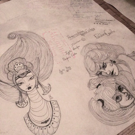 Работа на салфетке в кафе. 