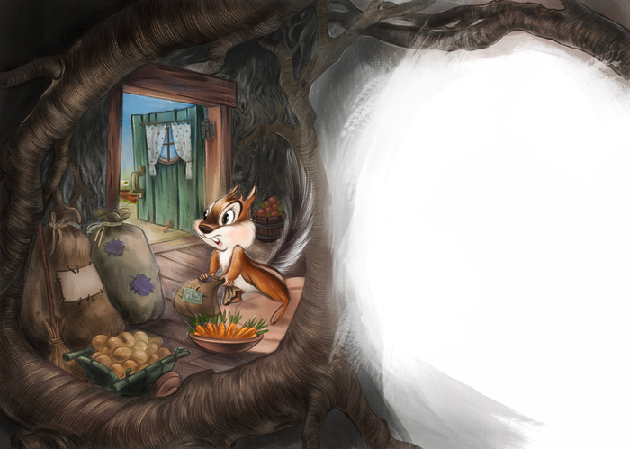 Иллюстрация к книге Анны Илюшиной "Бурундучья поэма"