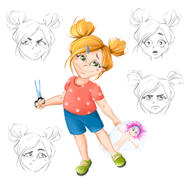 Маленькая Мила и бумажная куколка Лотта 