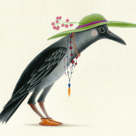 Ворона в шляпе