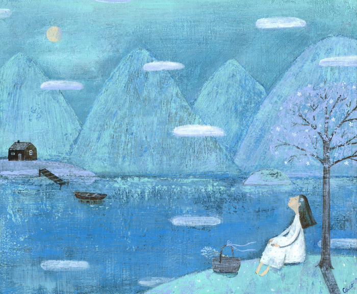 Утро на голубом озере