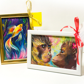 рыбка и обезьянки 