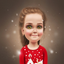 Девочка с пухлыми щечками