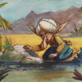 Маленький Мук наелся ягод