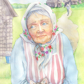 Живая вода. Иллюстрация для книги Волшебные витражи. Юлия Чернухина. Издательство "Эксмо"