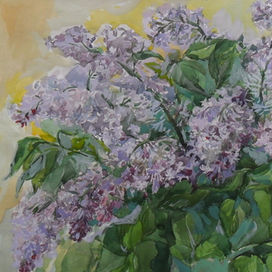 Запах сирени.Этюд