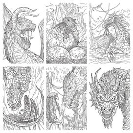 Раскраска «Драконы»