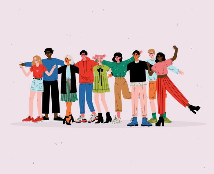 Люди обнимаются