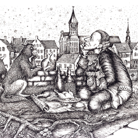 Кант и кот, и звёздное небо над ними