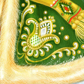 Дед Мороз в зелёном деталь 2