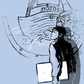 иллюстрация к к/ф "в шаге от моря"