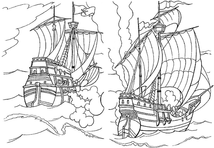 пиратская раскраска(разворот)