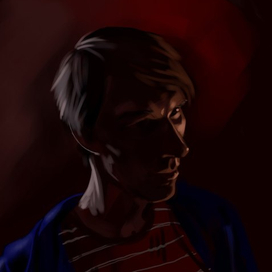 портрет в темноте