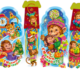 Новогодняя упаковка "Обезьяна"