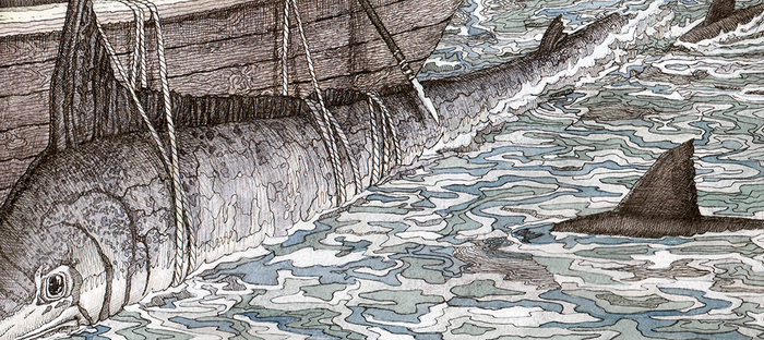 Иллюстрация к повести Э.Хемингуэя "Старик и море"