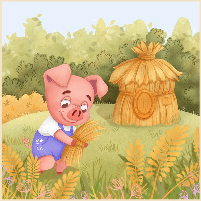 Книжная иллюстрация "Три поросёнка"