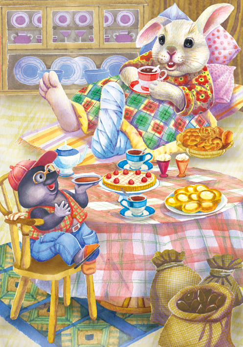 сказка ,,Кротик и зайчик,,