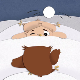 Новогодняя открытка из серии «Совушки»