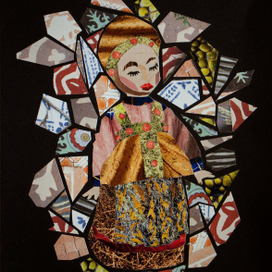 Коллаж "национальный костюм Коми народа", сентябрь 2017