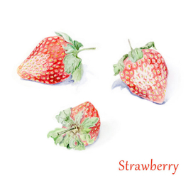 Акварельная иллюстрация: клубника.