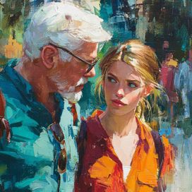 дедушка и внучка