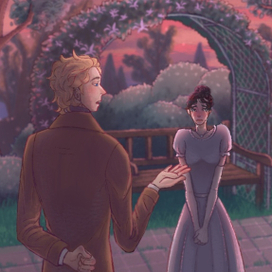 Иллюстрация к развороту для книги Евгений Онегин