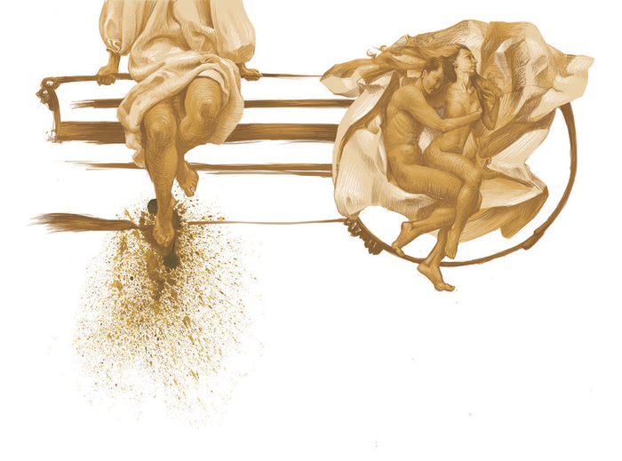 Иллюстрация к роману  Дэниела Киза "Цветы для Элджернона"