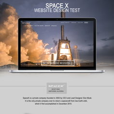 mockup Design for SpaseX (website)