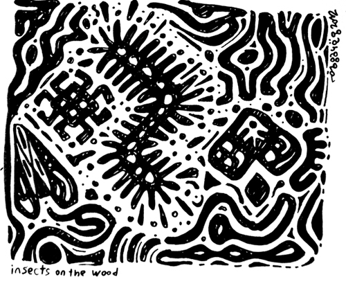 "Насекомые на дереве."