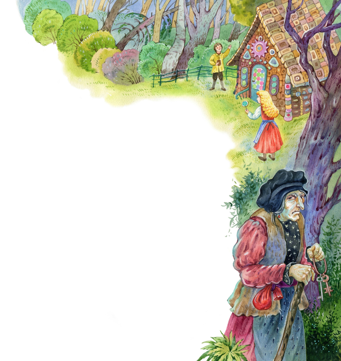 К сказке Братьев Гримм "Гензель и Гретель", для изд. Эксмо 